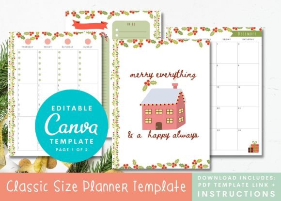 Download Christmas Weekly Happy Planner Inserts - Planner inserts Collection