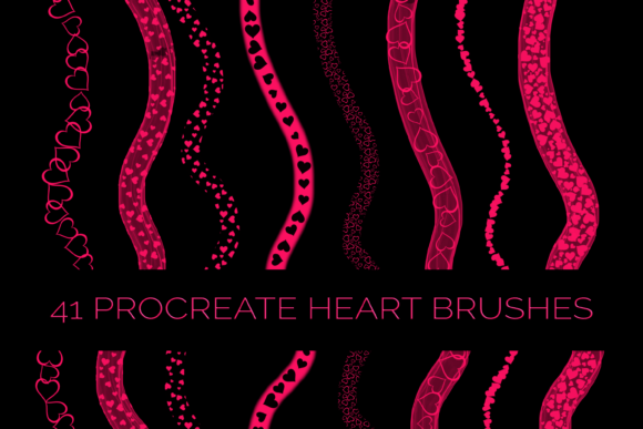 Download 41 Heart Brushes for Procreate in IPad - Ipad Collection