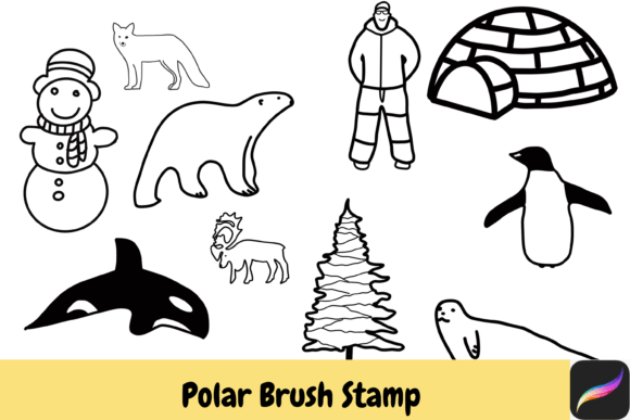 Download Polar Winter Procreate Brush Stamps IPAD - Ipad Collection