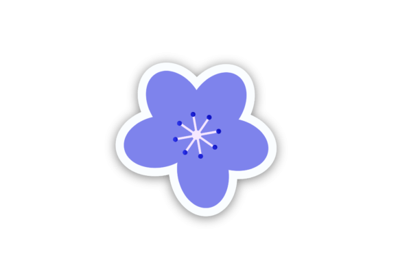 Download Blue Twin Flower Spring Sticker - Premium Bundle