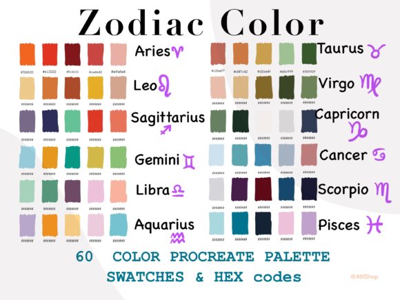 Download Zodiac Color Palette for Procreate, IPad - Ipad Collection