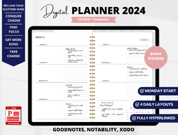 Download Digital Planner 2024 for Ipad, GoodNotes - Ipad Collection